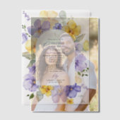 Purple Flowers, Yellow Flowers, First Communion Pergament Einladungen (Versatz (Ehepaar))
