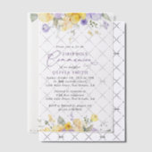 Purple Flowers, Yellow Flowers, First Communion Pergament Einladungen (Versetzt (Einladung))