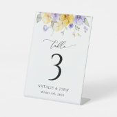 Purple Flowers, Yellow Flowers, Table Numbers Sockelschild (Vorderseite)