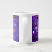 Purple foil background with Stars Jumbo-Tasse (Rückseite)