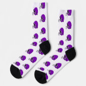 Purple Football Helmets Socken (Linkes Detail)