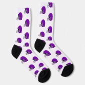 Purple Football Helmets Socken (Rechts)