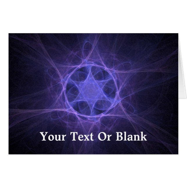 Purple Fractal Star of David (Vorderseite (Horizontal))