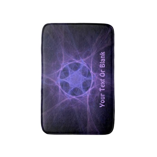 Purple Fractal Star of David Badematte (Vorderseite Vertikal)