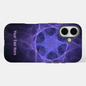Purple Fractal Star of David Case-Mate iPhone Hülle (Rückseite (Horizontal))