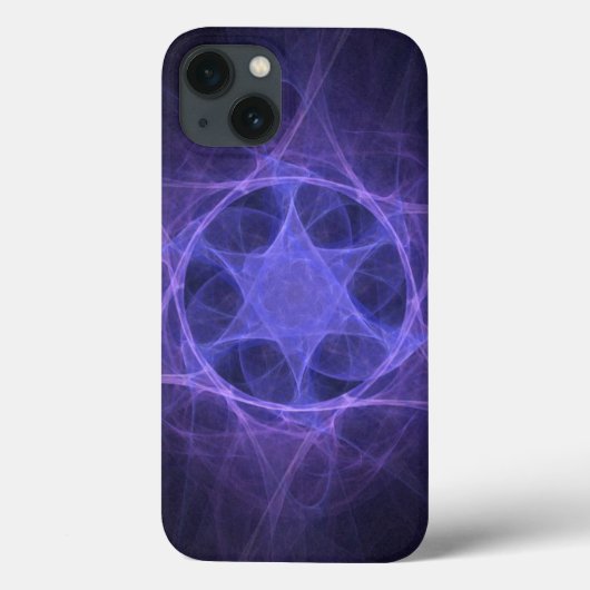 Purple Fractal Star of David Case-Mate iPhone Hülle (Rückseite)