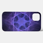 Purple Fractal Star of David Case-Mate iPhone Hülle (Rückseite (Horizontal))