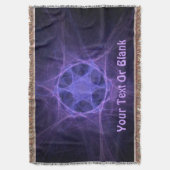 Purple Fractal Star of David Decke (Vorderseite Vertikal)