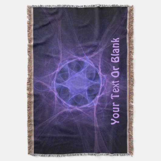 Purple Fractal Star of David Decke (Vorderseite Vertikal)