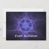 Purple Fractal Star of David Einladung (Vorderseite)