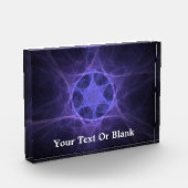 Purple Fractal Star of David Fotoblock (Links)