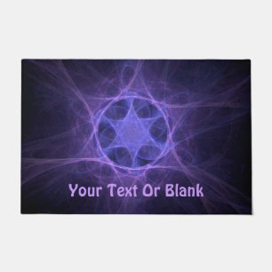 Purple Fractal Star of David Fußmatte