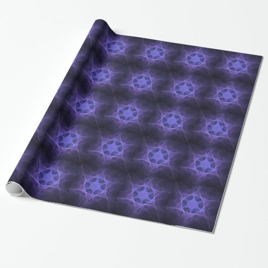 Purple Fractal Star of David Geschenkpapier (Ungerollt)