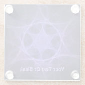 Purple Fractal Star of David Glasuntersetzer (Rückseite)