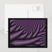 Purple Fraktal Post Cards Postkarte (Vorne/Hinten)