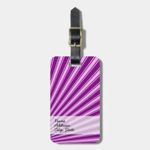 Purple Funky Sun Rays Background Gepäckanhänger
