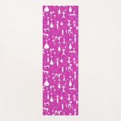 Purple Funny Kitty Cat Fitness Yogamatte (Vorderseite)