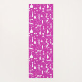 Purple Funny Kitty Cat Fitness Yogamatte (Rückseite)