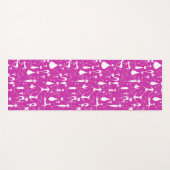 Purple Funny Kitty Cat Fitness Yogamatte (Vorderseite (Horizontal))