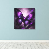 Purple Galaxy Butterfly Canvas Wall Art Leinwanddruck (Insitu (Holzboden))