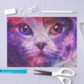 Purple Galaxy Cat  Seidenpapier (Handwerk)