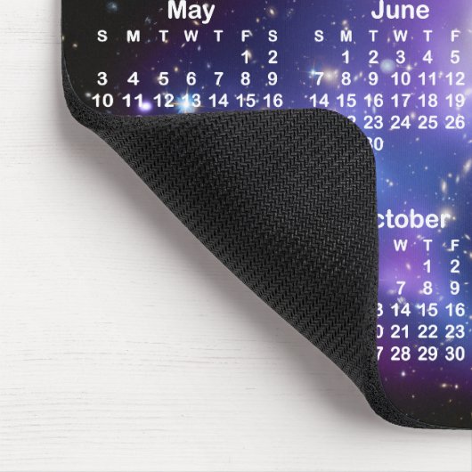 Purple Galaxy Cluster Celestial 2026 Calendar Mousepad (Ecke)