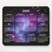 Purple Galaxy Cluster Celestial 2026 Calendar Mousepad (Vorne)