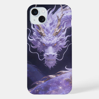 Purple Galaxy Dragon | Mystical Cosmic Dragon Fant iPhone 15 Plus Hülle