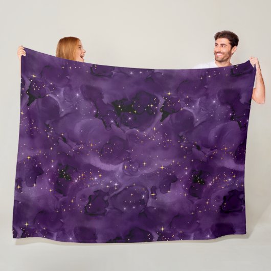 Purple Galaxy Series Design 8 Fleecedecke (Beispiel)