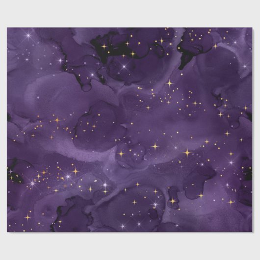 Purple Galaxy Series Design 8 Geschenkpapier (Flach)