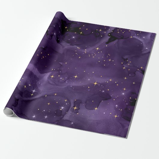 Purple Galaxy Series Design 8 Geschenkpapier (Ungerollt)