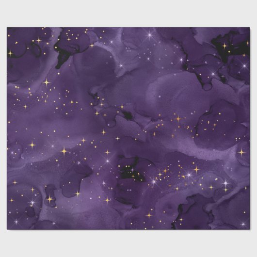 Purple Galaxy Series Design 8 Geschenkpapier (Saum)
