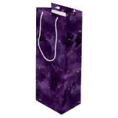 Purple Galaxy Series Design 8 Geschenktüte Für Weinflaschen (Vorderseite Schrägansicht)