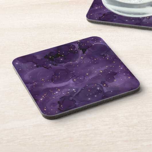 Purple Galaxy Series Design 8 Getränkeuntersetzer (Linke Seite)