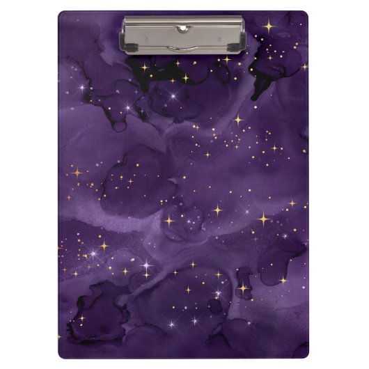 Purple Galaxy Series Design 8 Klemmbrett (Vorderseite)