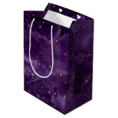 Purple Galaxy Series Design 8 Mittlere Geschenktüte (Rückseite Schrägansicht)