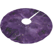 Purple Galaxy Series Design 8 Polyester Weihnachtsbaumdecke (Schrägansicht)