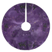Purple Galaxy Series Design 8 Polyester Weihnachtsbaumdecke (Vorderseite)