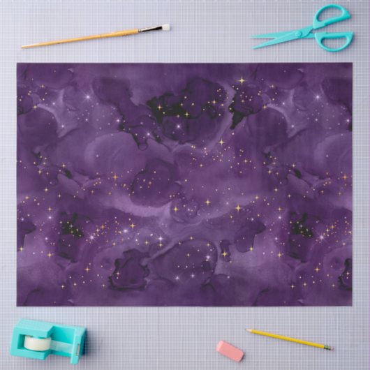 Purple Galaxy Series Design 8 Seidenpapier (Basteln)