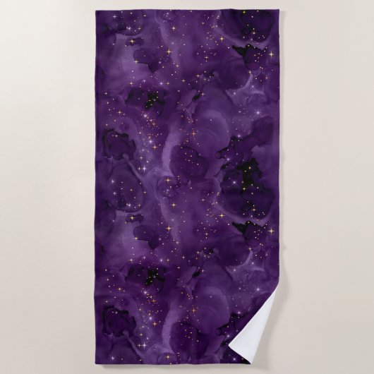 Purple Galaxy Series Design 8 Strandtuch (Vorderseite)