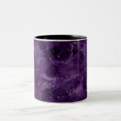 Purple Galaxy Series Design 8 Zweifarbige Tasse (Mittel)