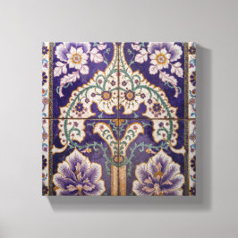 Purple Garden Tile Leinwanddruck