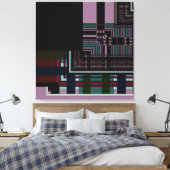 Purple Geometric Abstract Leinwanddruck (Insitu (Schlafzimmer))