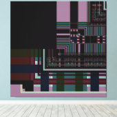 Purple Geometric Abstract Leinwanddruck (Insitu (Holzboden))