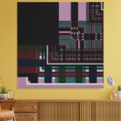 Purple Geometric Abstract Leinwanddruck (Insitu (Wohnzimmer))