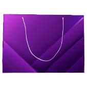 Purple gift bag with white handles and geometric  große geschenktüte (Rückseite)