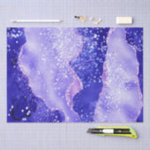 Purple Glam Agate Glitter Sparkle Design Seidenpapier (Handwerk)