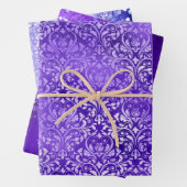 Purple Glam Glitter Sparkle Patterns Geschenkpapier Set (Beispiel)