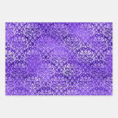 Purple Glam Glitter Sparkle Patterns Geschenkpapier Set (Vorderseite)