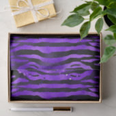Purple Glam Zebra Stripes Glitter Sparkle Design Seidenpapier (Geschenk)